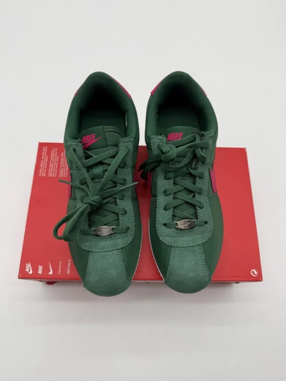 New Nike Cortez TXT GS Shoes Youth 5.5Y Green Pink IH7654 300 Running Sneakers